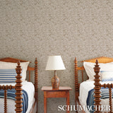 Schumacher Willow Leaf Mocha Wallpaper - Eade's Wallpaper