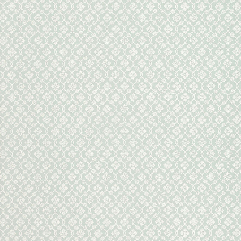 Schumacher Harbury Trellis Aqua Wallpaper