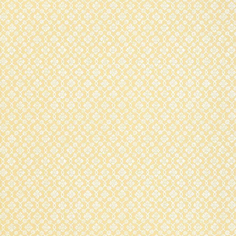 Schumacher Harbury Trellis Buttercup Wallpaper