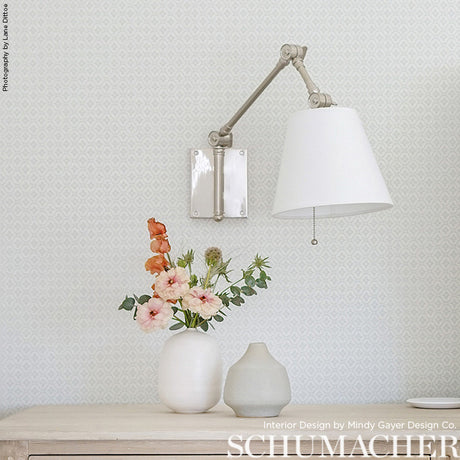 Schumacher Prescott Diamond Mist Wallpaper - Eade's Wallpaper