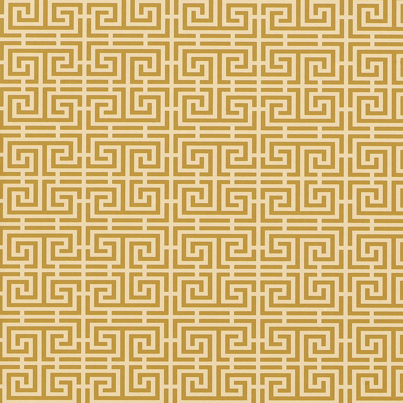 Schumacher Chinois Fret Sand Wallpaper