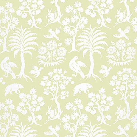 Schumacher Palm Damask Willow Wallpaper - Eade's Wallpaper