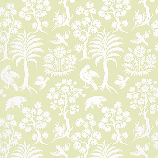 Schumacher Palm Damask Willow Wallpaper - Eade's Wallpaper