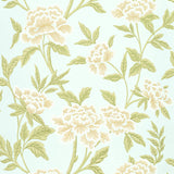 Schumacher Whitney Floral Aqua Wallpaper