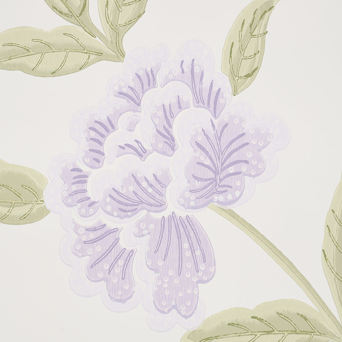 Schumacher Whitney Floral Lavendar Wallpaper