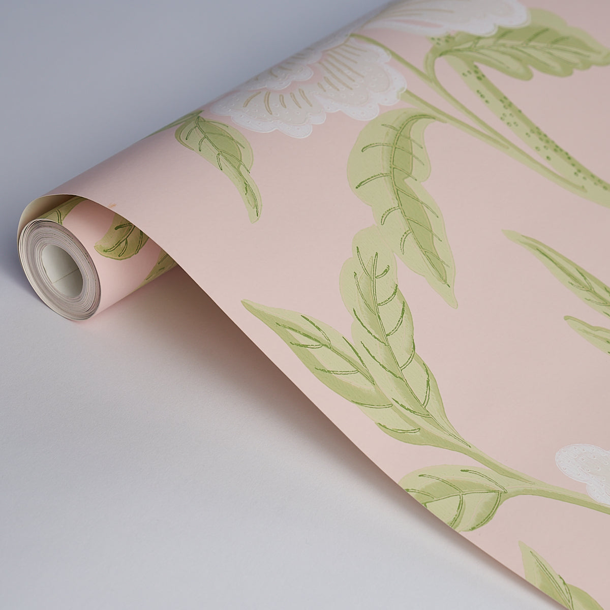 Schumacher Whitney Floral Blush Wallpaper