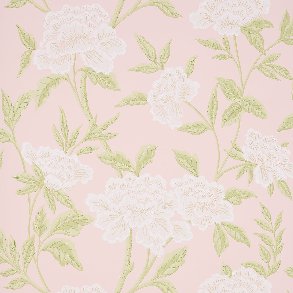 Schumacher Whitney Floral Blush Wallpaper