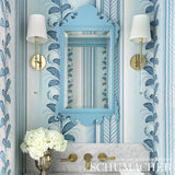 Schumacher Hydrangea Drape Delft Wallpaper