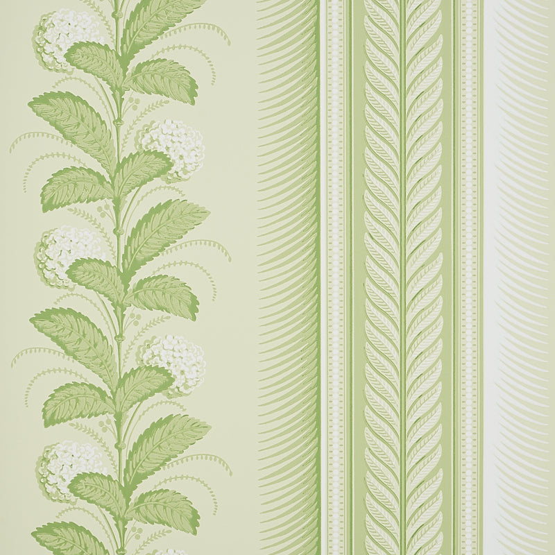 Schumacher Hydrangea Drape Green Wallpaper