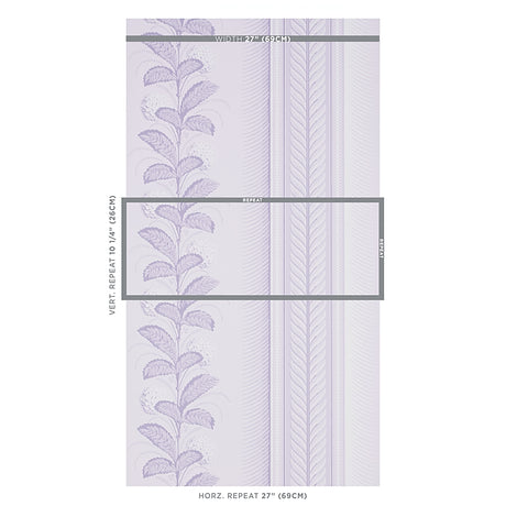 Schumacher Hydrangea Drape Lilac Wallpaper