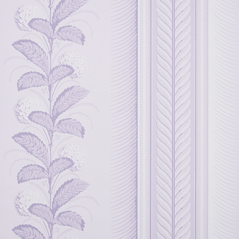 Schumacher Hydrangea Drape Lilac Wallpaper