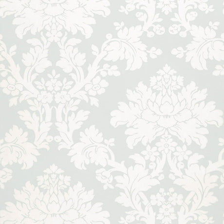 Schumacher Tierni Damask Robin'S Egg Wallpaper - Eade's Wallpaper