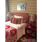 Schumacher Rajasthan Paisley Silver Wallpaper - Eade's Wallpaper