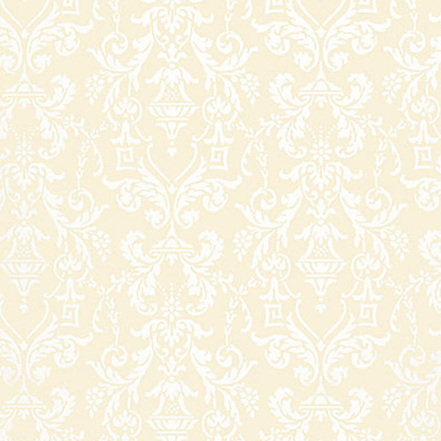 Schumacher Lido Damask Beige Wallpaper - Eade's Wallpaper