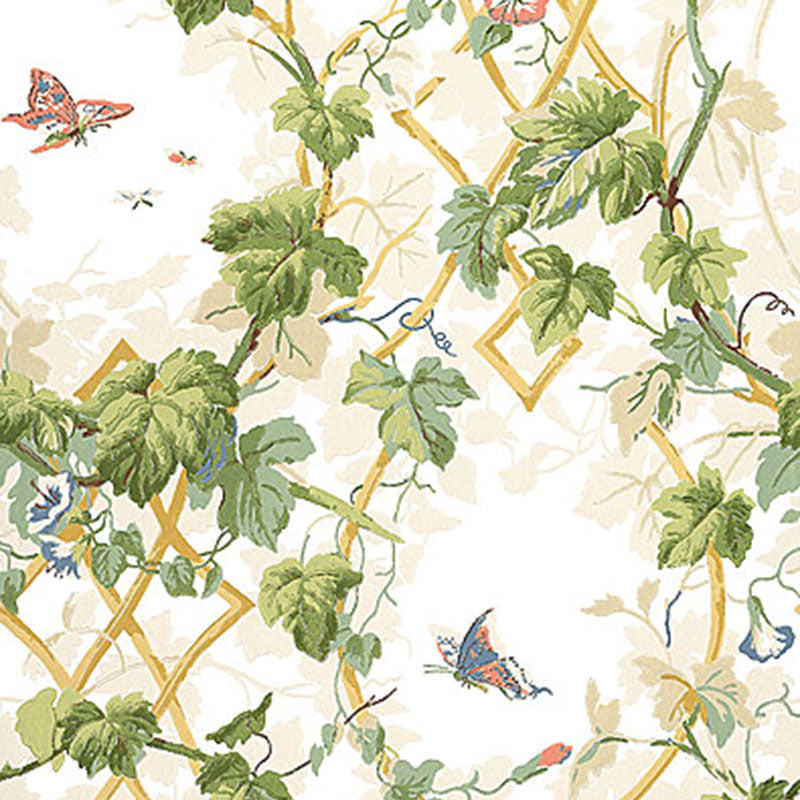 Schumacher Leafy Arbor Cream Wallpaper - Eade's Wallpaper
