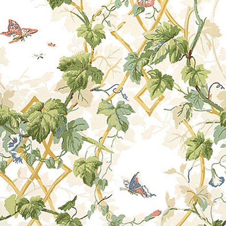 Schumacher Leafy Arbor Cream Wallpaper - Eade's Wallpaper
