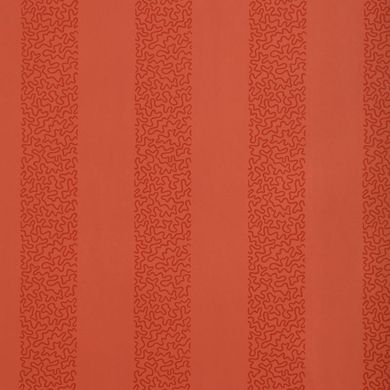 Schumacher Beekman Stripe Coral Wallpaper