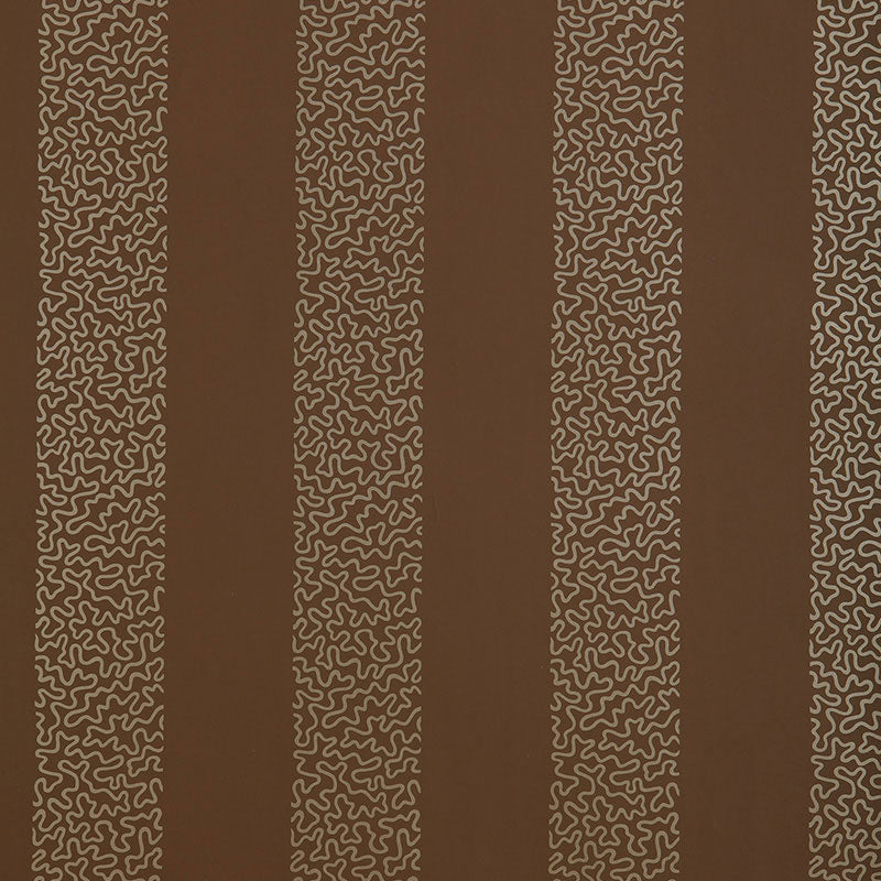 Schumacher Beekman Stripe Truffle Wallpaper
