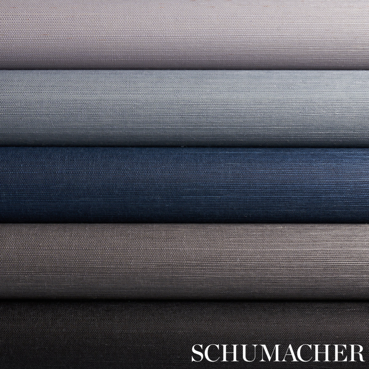 Schumacher Haruki Sisal Cornflower Wallpaper