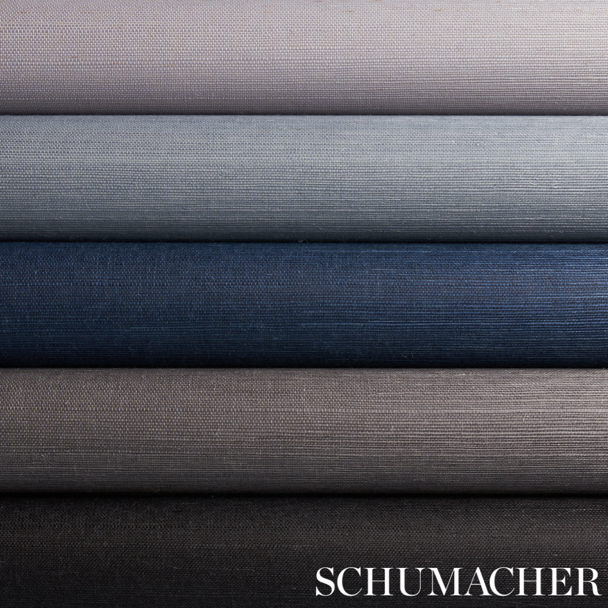 Schumacher Haruki Sisal Indigo Wallpaper