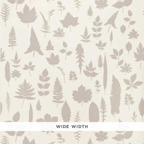 Schumacher Leaves Platinum Wallpaper - Eade's Wallpaper