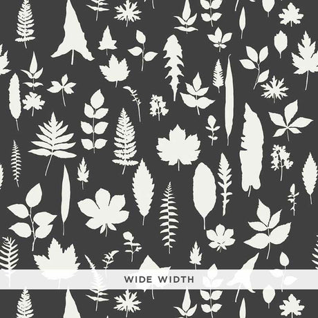 Schumacher Leaves Graphite Wallpaper - Eade's Wallpaper