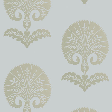 Schumacher Ottoman Flower Heliotrope Wallpaper - Eade's Wallpaper