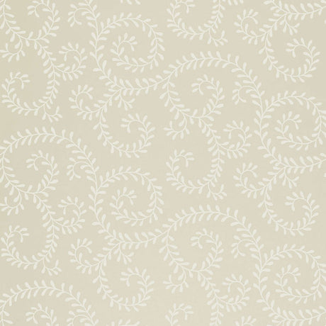Schumacher Leafy Scroll Bone Wallpaper - Eade's Wallpaper