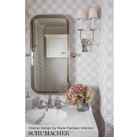 Schumacher Spherica Silver Wallpaper - Eade's Wallpaper