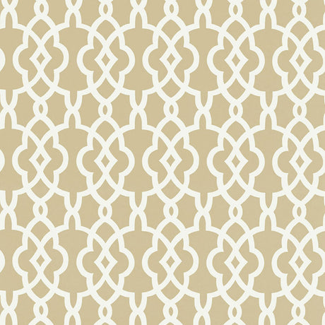 Schumacher Summer Palace Fret Sand Wallpaper - Eade's Wallpaper