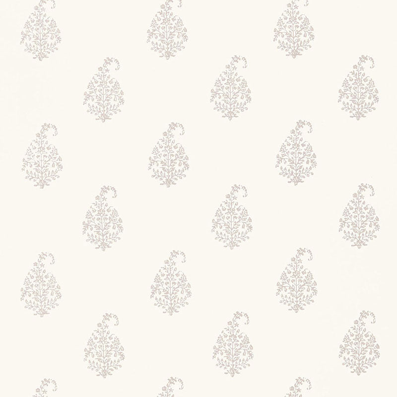 Schumacher Kerala Paisley Oyster Wallpaper