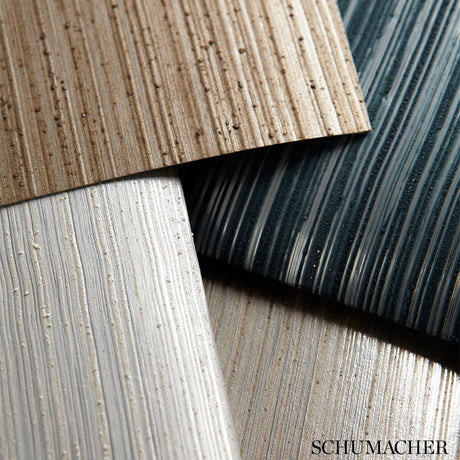 Schumacher Metallic Strie Turquoise Wallpaper - Eade's Wallpaper