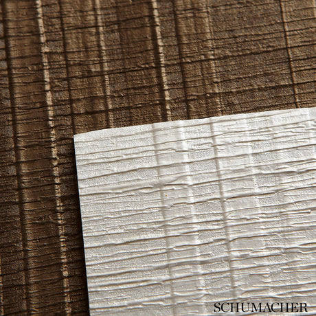 Schumacher Origami Stripe Sable Wallpaper - Eade's Wallpaper
