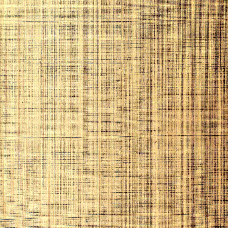 Schumacher Brushed Plaid Gilded Teal Wallpaper