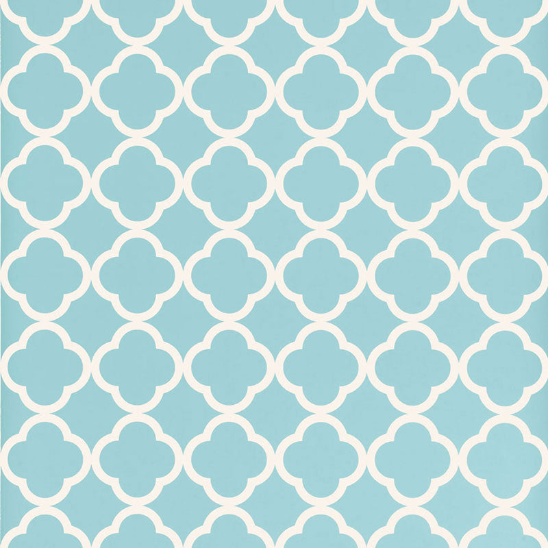 Schumacher Morocco Azure Wallpaper - Eade's Wallpaper