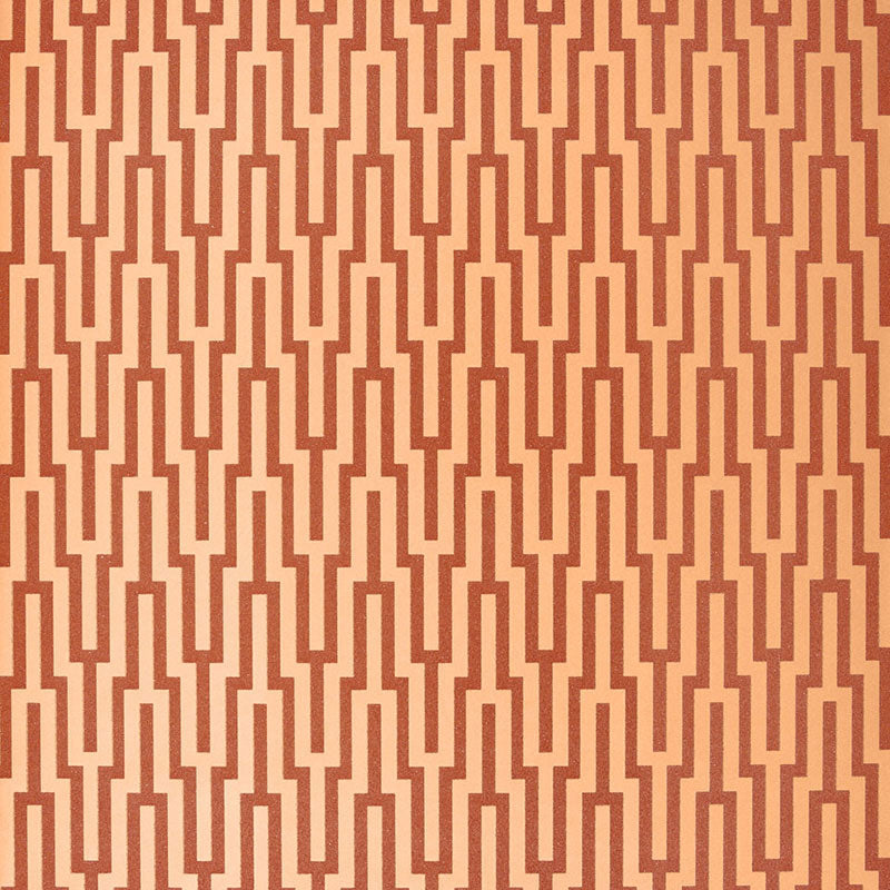 Schumacher Metropolitan Fret Amber Wallpaper - Eade's Wallpaper