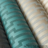 Schumacher Metropolitan Fret Black Pearl Wallpaper - Eade's Wallpaper