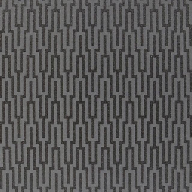 Schumacher Metropolitan Fret Black Pearl Wallpaper - Eade's Wallpaper