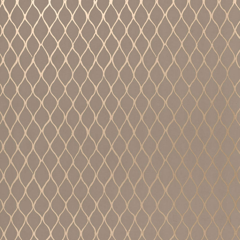 Schumacher Valencia Taupe / Pewter Wallpaper