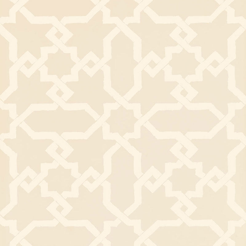 Schumacher Cordoba Flax Wallpaper