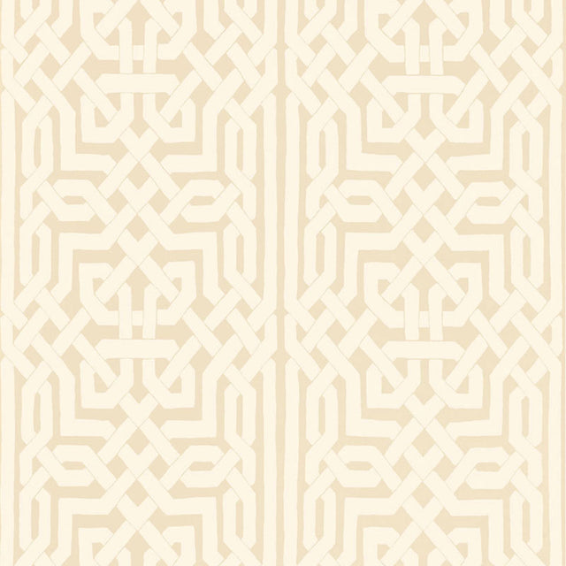 Schumacher Malaga Flax Wallpaper - Eade's Wallpaper