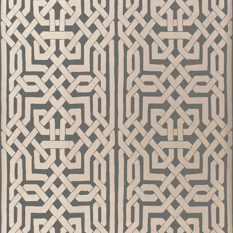 Schumacher Malaga Graphite Wallpaper - Eade's Wallpaper