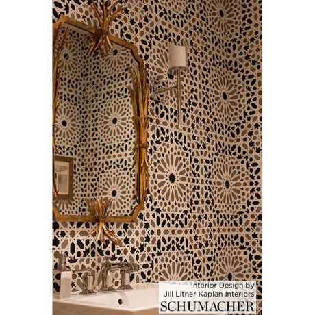 Schumacher Nasrid Palace Mosaic Mica Wallpaper - Eade's Wallpaper