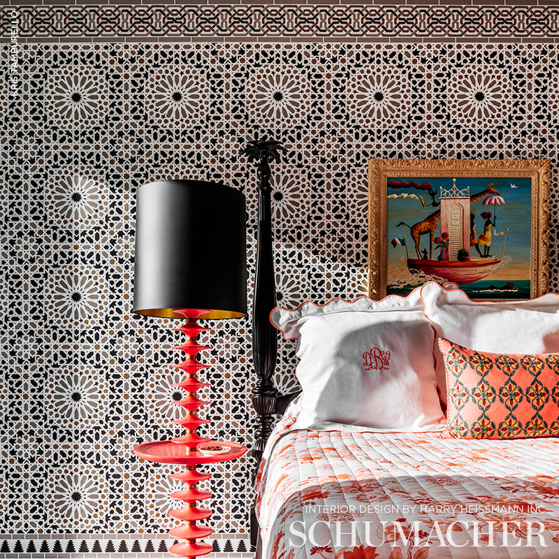 Schumacher Nasrid Palace Mosaic Mica Wallpaper - Eade's Wallpaper