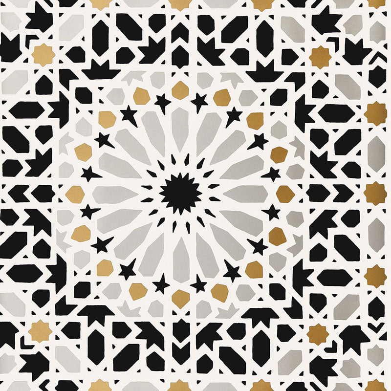 Schumacher Nasrid Palace Mosaic Mica Wallpaper - Eade's Wallpaper