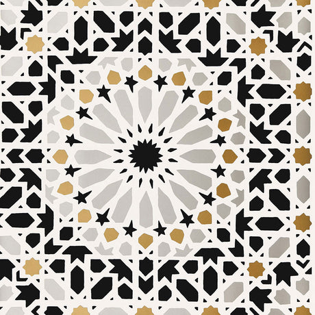 Schumacher Nasrid Palace Mosaic Mica Wallpaper - Eade's Wallpaper
