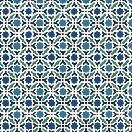 Schumacher Serallo Mosaic Aegean Wallpaper - Eade's Wallpaper