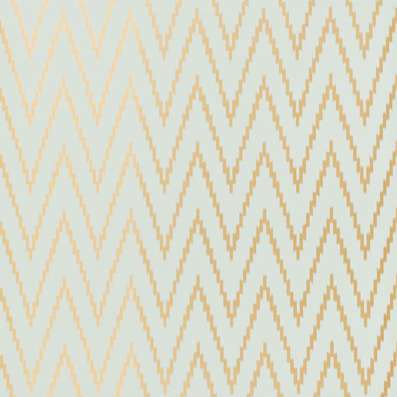 Schumacher Kasari Ikat Aquamarine Wallpaper