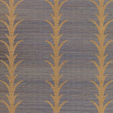 Schumacher Acanthus Stripe Sisal Turmeric Wallpaper