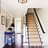 Schumacher Acanthus Stripe Sisal Haze Wallpaper